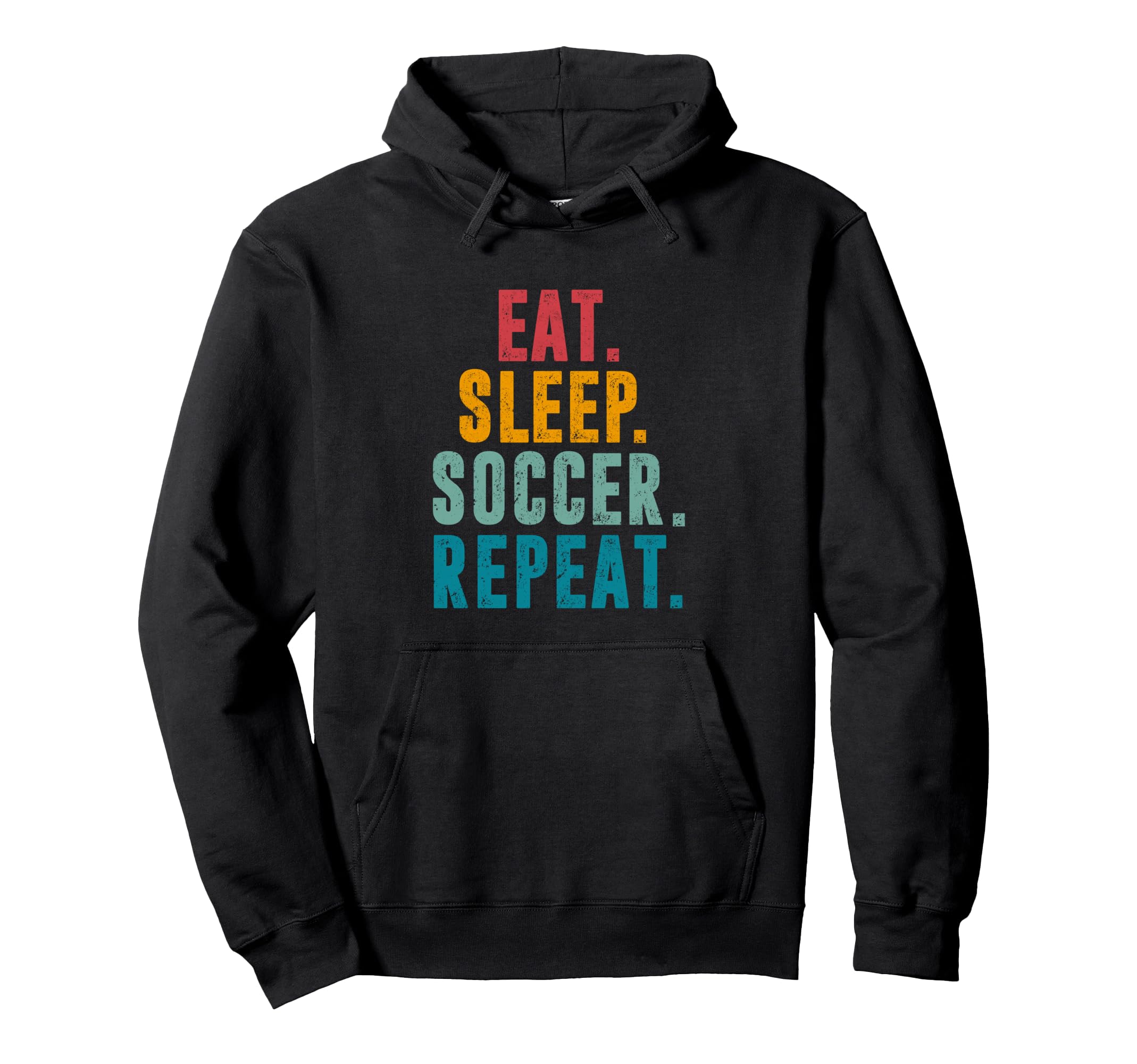 Eat Sleep Soccer Repeat Football Player Hoodie - Novelty Apparel Unisex