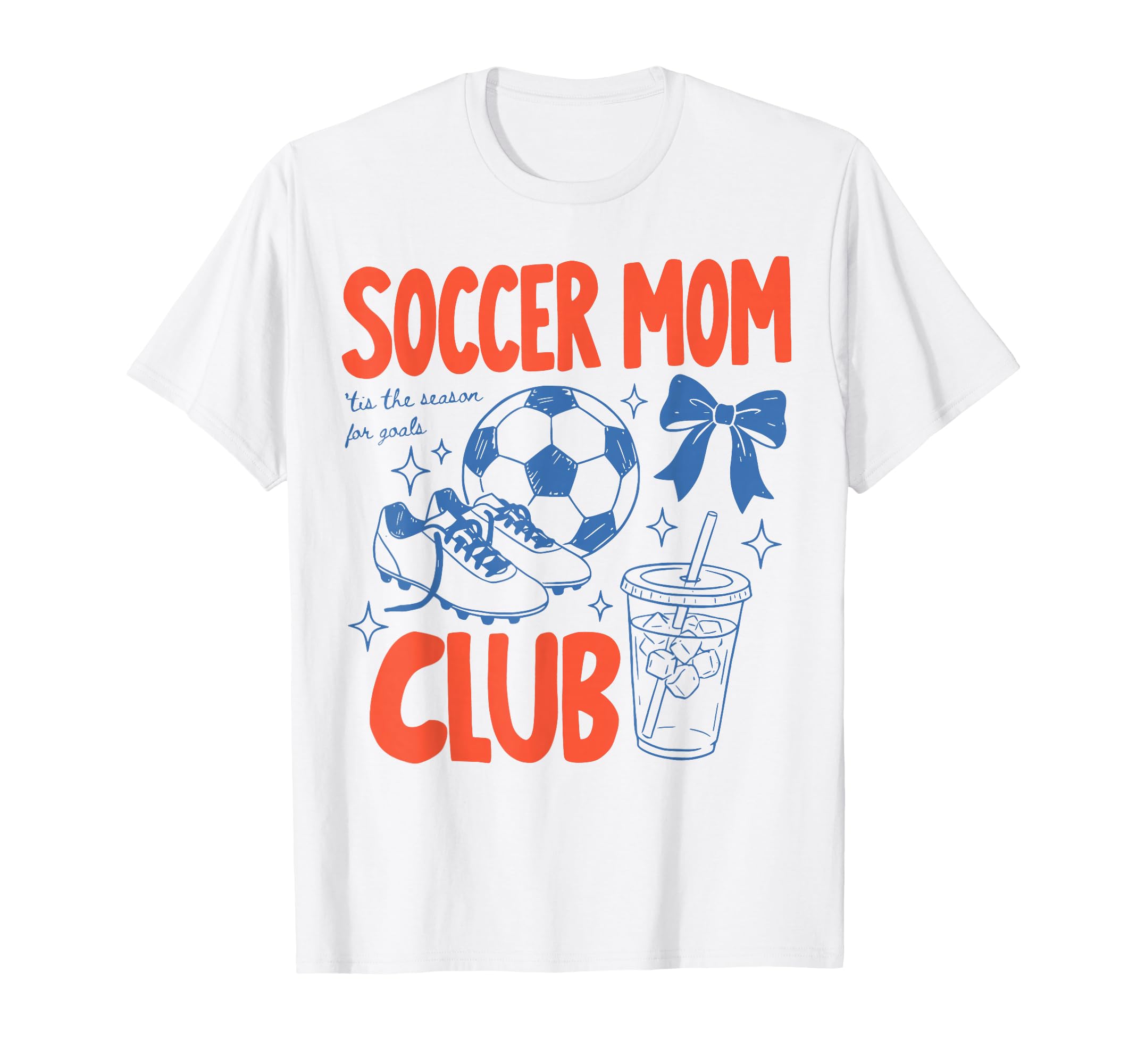 Soccer Moms Club Game Day Baller Mom T-Shirt - Trendy Graphic for Adults