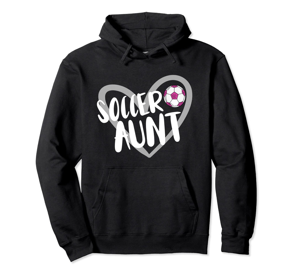 Soccer Aunt Heart Hoodie - Fun Novelty Design Men Women