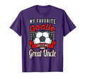 My Favorite Goalie Calls Me Great Uncle T-Shirt - Minimalist Print Unisex