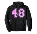 48 Number Forty Eight Sports Varsity Hoodie - Unique Graphic Men Women