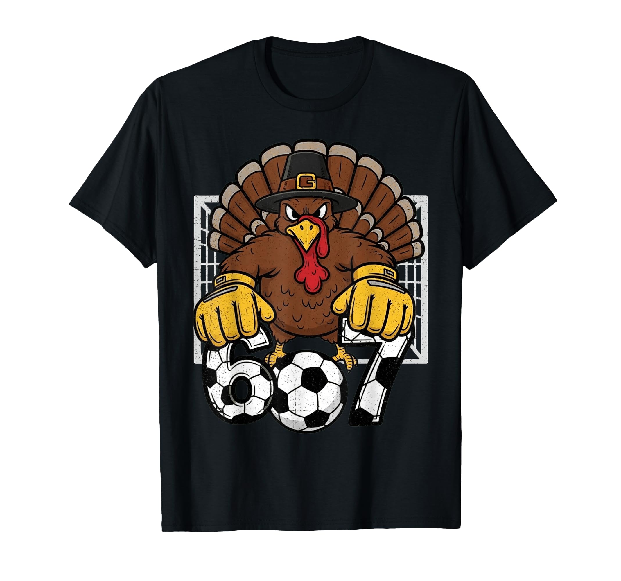 Turkey Goalie Soccer 67 Six Seven T-Shirt - Novelty Apparel for Adults
