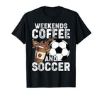 Weekend Coffee And Soccer Funny Player T-Shirt - Trendy Graphic for Adults
