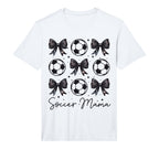 Soccer Mama Coquette Bow Soccer Mom T-Shirt - Custom Art Print Men Women