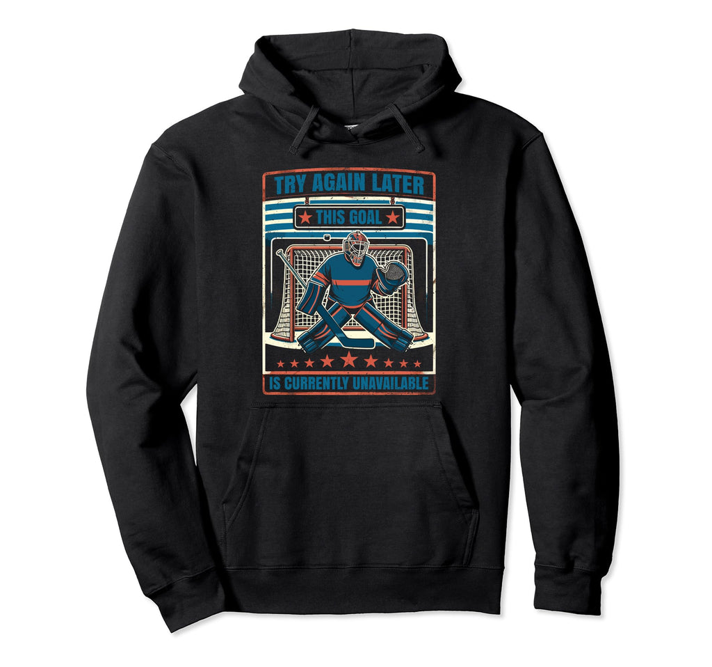 Funny Goalkeeper Ice Hockey Player Hoodie - Graphic Print Men Women