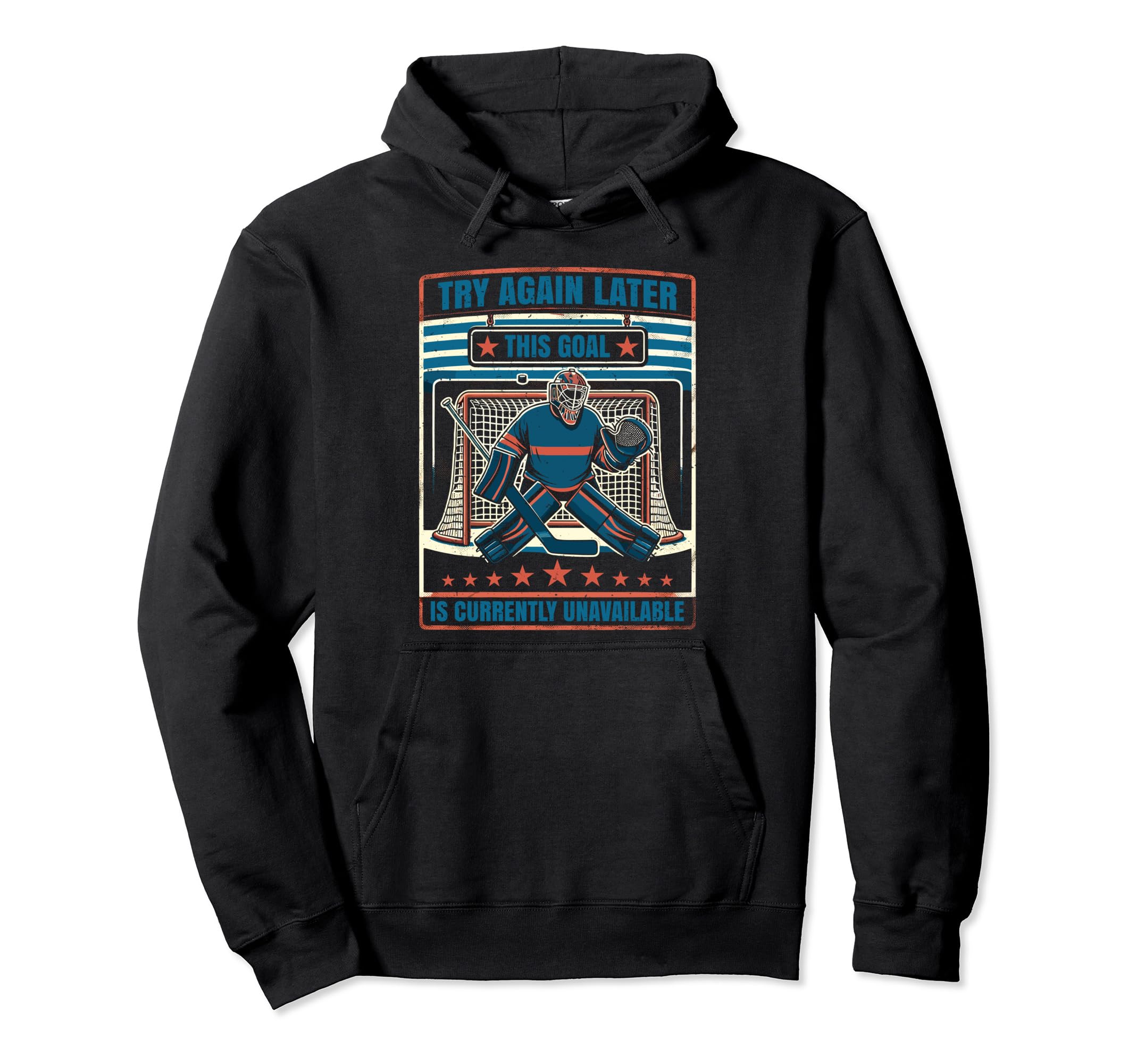 Funny Goalkeeper Ice Hockey Player Hoodie - Graphic Print Men Women