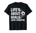 Soccer Lifes About Goals Soccer Lovers T-Shirt - Graphic Print Unisex