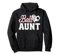 Ball Aunt Heart Soccer Volleyball Aunt Hoodie - Trendy Graphic Unisex
