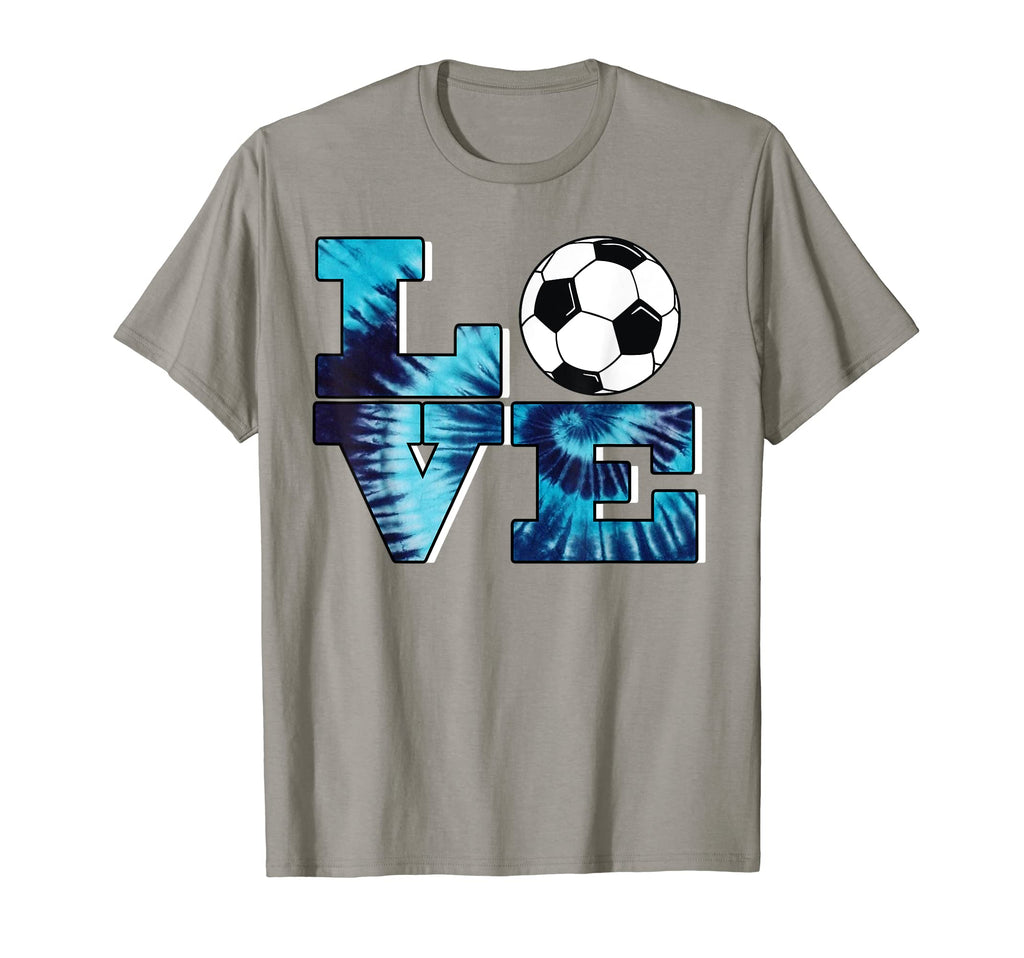 Soccer Tie Dye Big Love Deep Blue Great T-Shirt - Unique Graphic Men Women
