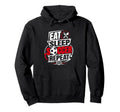 Eat Sleep Soccer Repeat Funny Sports Hoodie - Minimalist Print Men Women