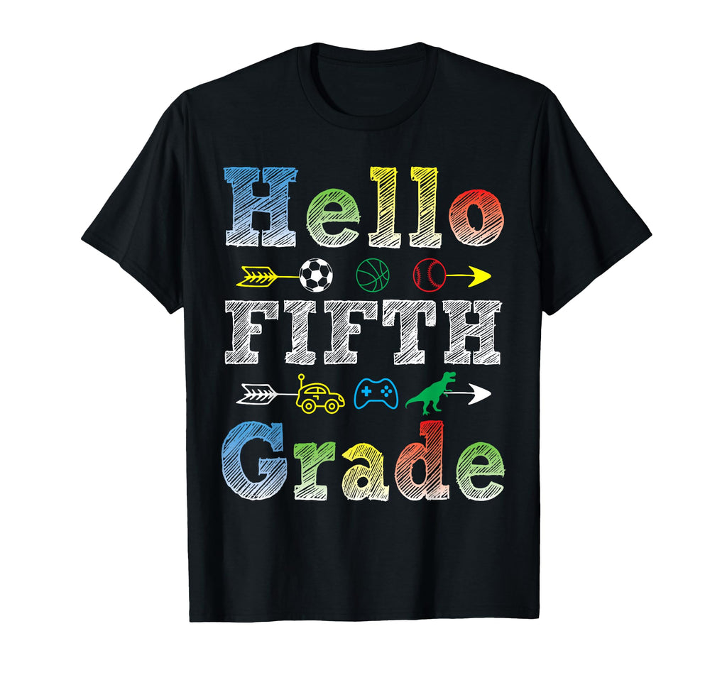 Hello 5Th Grade Back To School Dads T-Shirt - Novelty Apparel Men Women