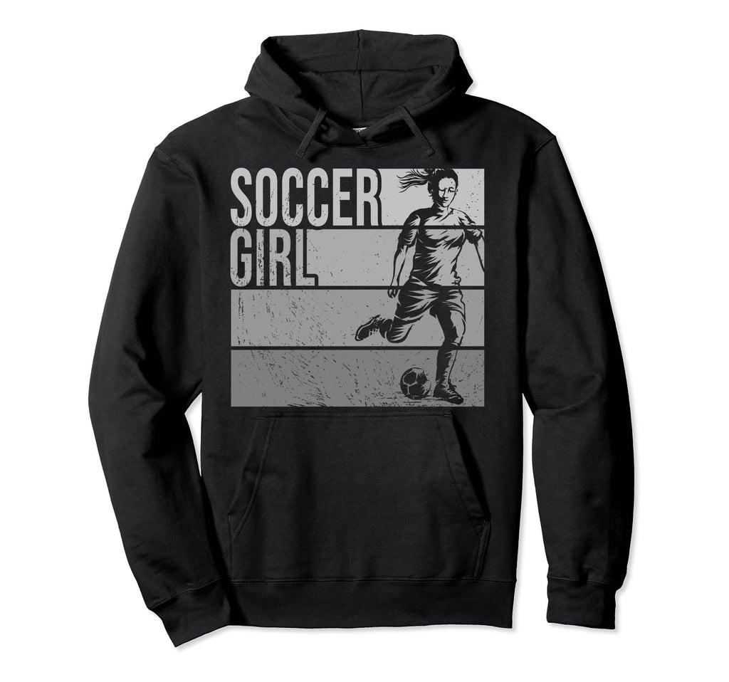 Soccer Funny Footballer Ball And Field Hoodie - Fun Novelty Design Unisex