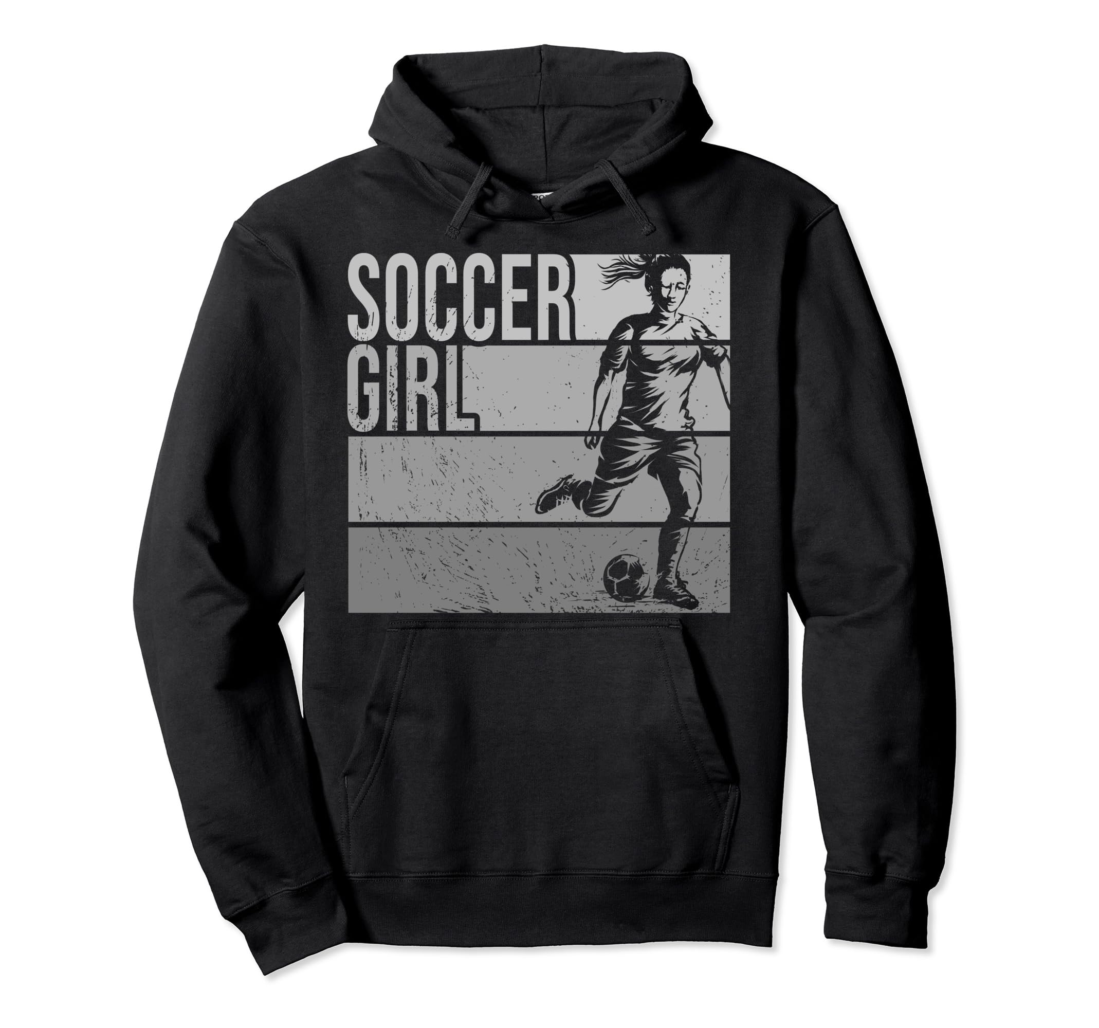 Soccer Funny Footballer Ball And Field Hoodie - Fun Novelty Design Unisex