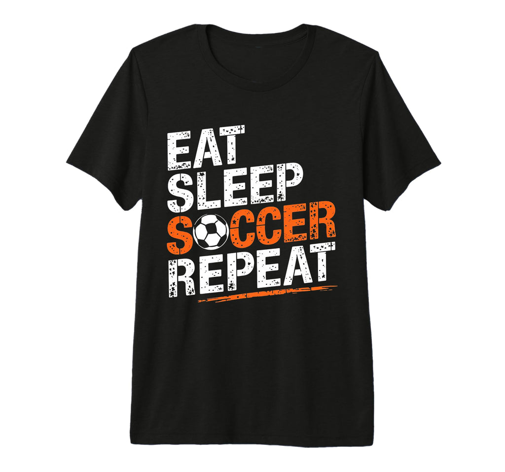 Eat Sleep Soccer Repeat Soccer Player Tri T-Shirt - Trendy Graphic Unisex