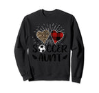 Soccer Aunt Buffalo Plaid Mothers Sweatshirt - Trendy Graphic Men Women