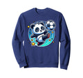 Panda Soccer Player Kicking Soccer Sweatshirt - Streetwear Style Unisex