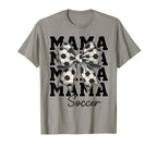 Soccer Mama Coquette Bow Biggest Fan T-Shirt - Minimalist Print Men Women