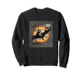 Funny Bat Playing Soccer Halloween Sweatshirt - Graphic Print for Adults