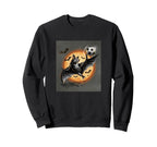 Funny Bat Playing Soccer Halloween Sweatshirt - Graphic Print for Adults