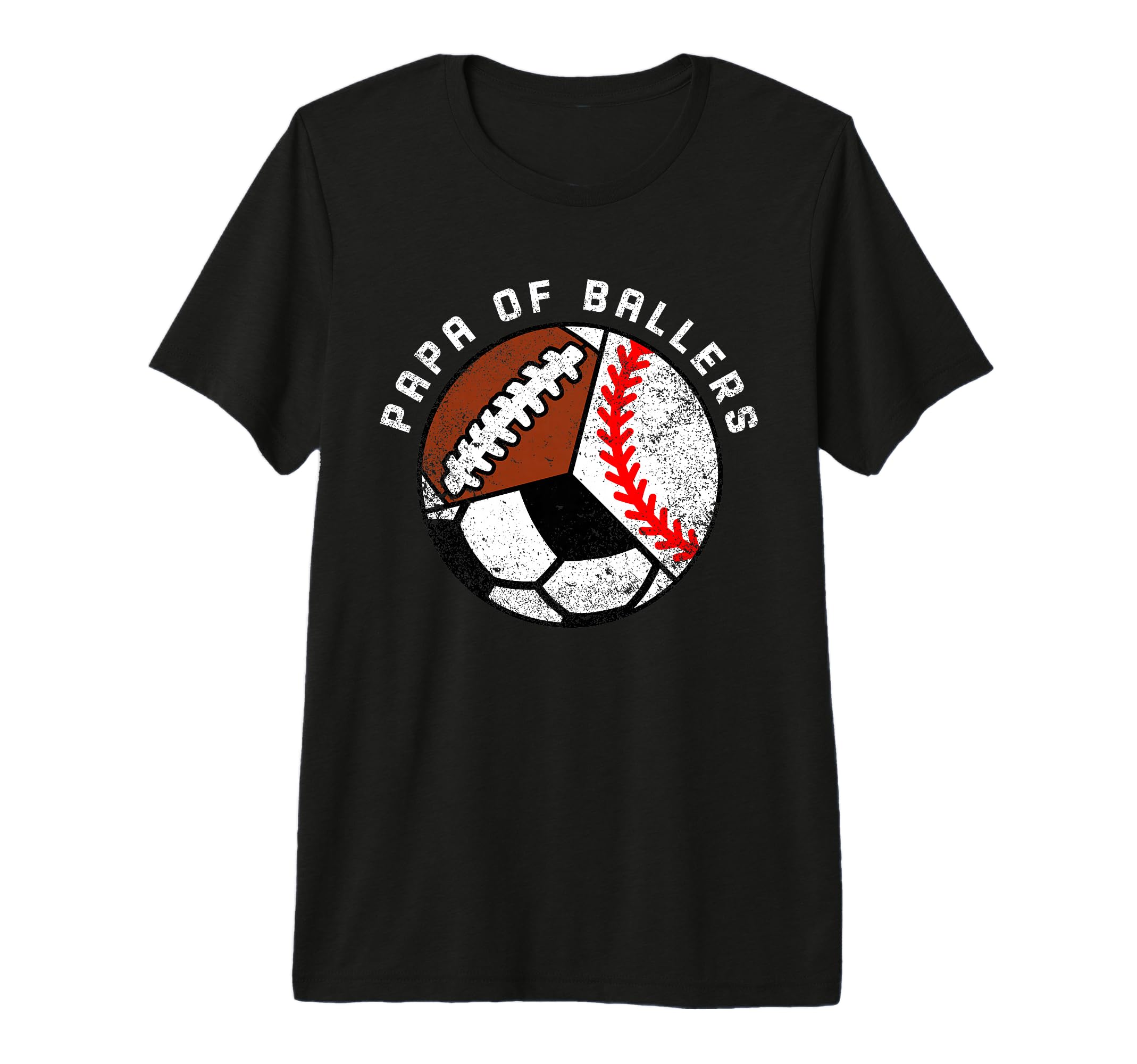 Mens Papa Ballers Funny Baseball T-Shirt - Fun Novelty Design Unisex