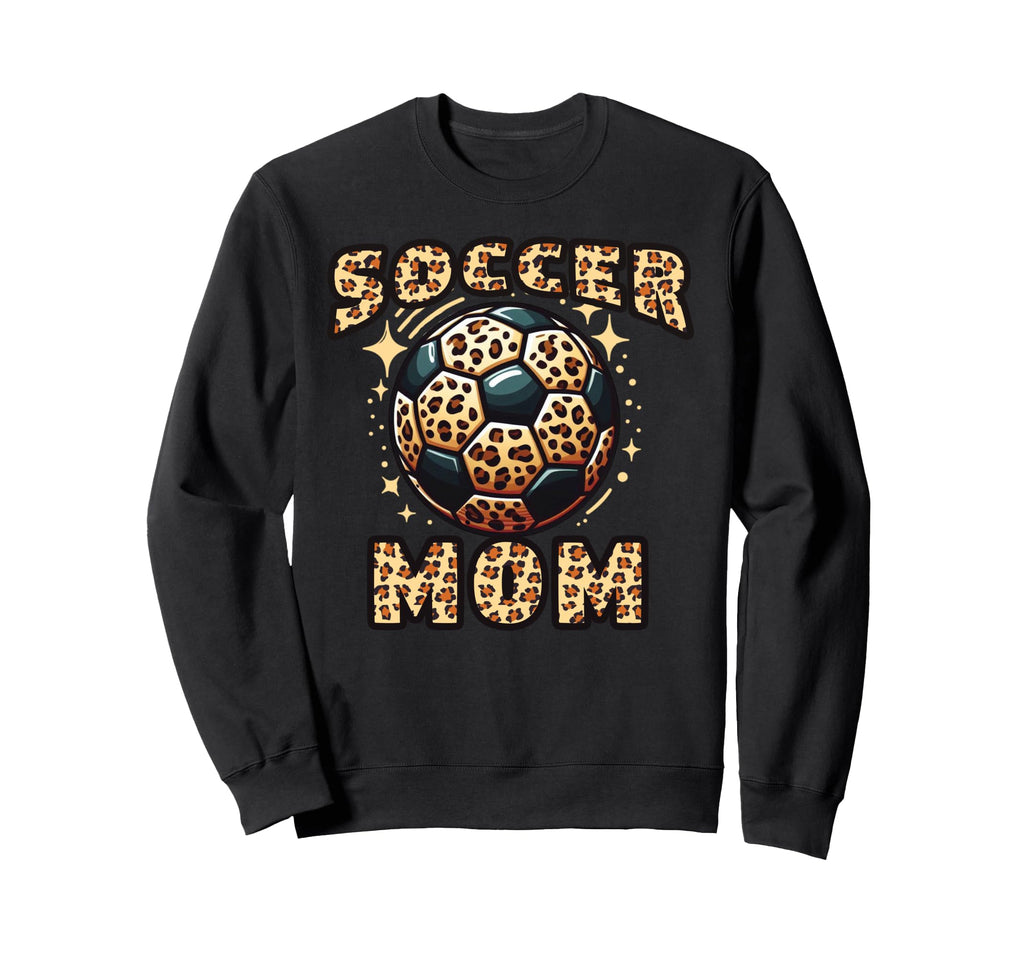 Soccer Mom Leopard Sweatshirt - Unique Graphic Unisex