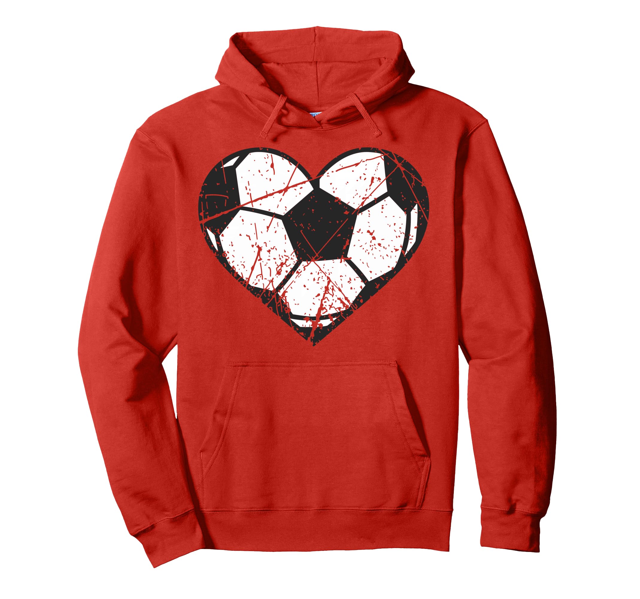 Soccer Ball Heart Valentines Day I Love Hoodie - Custom Art Print Unisex