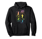 10Th Birthday Soccer Player Hoodie - Fun Novelty Design for Adults