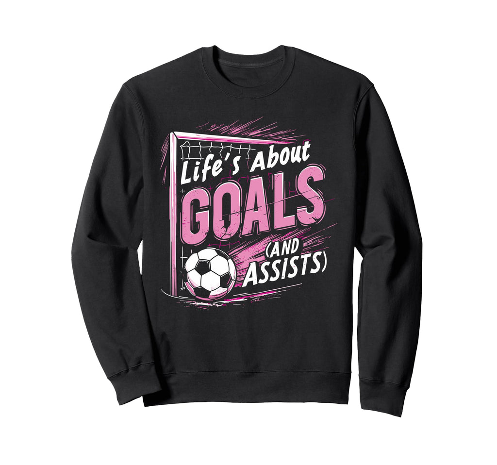 Soccer Soccer Player Lifes About Sweatshirt - Minimalist Print Men Women