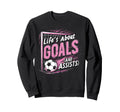 Soccer Soccer Player Lifes About Sweatshirt - Minimalist Print Men Women