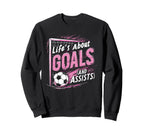 Soccer Soccer Player Lifes About Sweatshirt - Minimalist Print Men Women