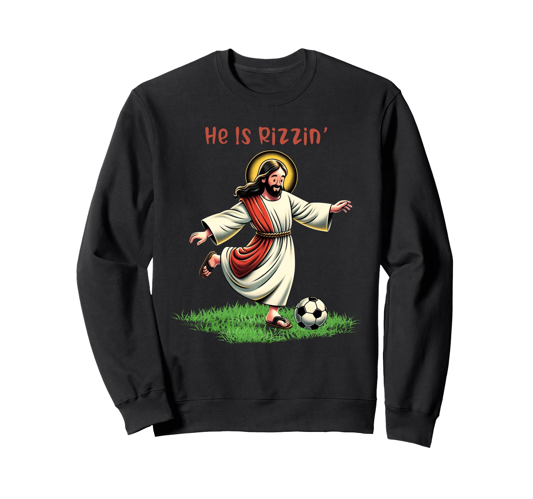 He Is Rizzin Lover Soccer Sweatshirt - Aesthetic Graphic Men Women