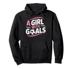 Goals Soccer Players Inspire Empowerment Hoodie - Custom Art Print Unisex