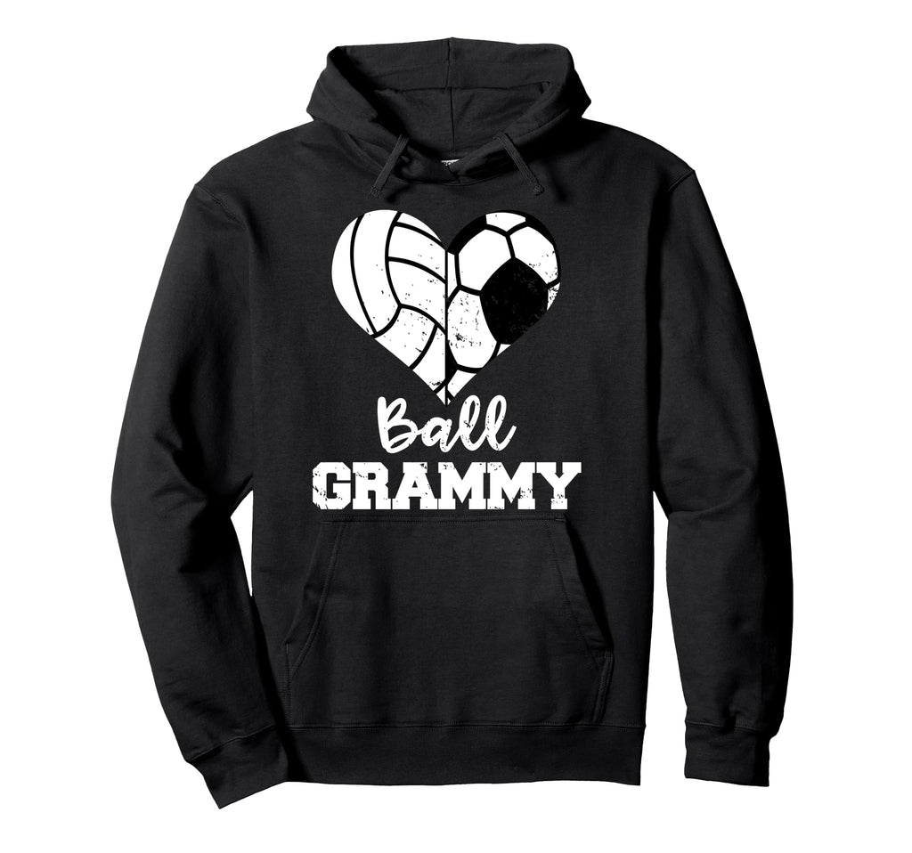 Ball Grammy Heart Funny Soccer Hoodie - Minimalist Print for Adults