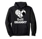 Ball Grammy Heart Funny Soccer Hoodie - Minimalist Print for Adults
