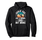 Soccer Goalie Dad Broke Dad Soccer Hoodie - Minimalist Print Men Women