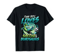 This Loves Soccer And Dinosaurs Playing T-Shirt - Streetwear Style Unisex