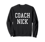 Coach Nick Custom Football Sweatshirt - Casual Everyday Wear for Adults