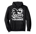 Soccer Grammie Heart Love Soccer Player Hoodie - Minimalist Print Men Women