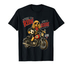Cocker Spaniel Motorbike Love Footbal T-Shirt - Novelty Apparel Men Women