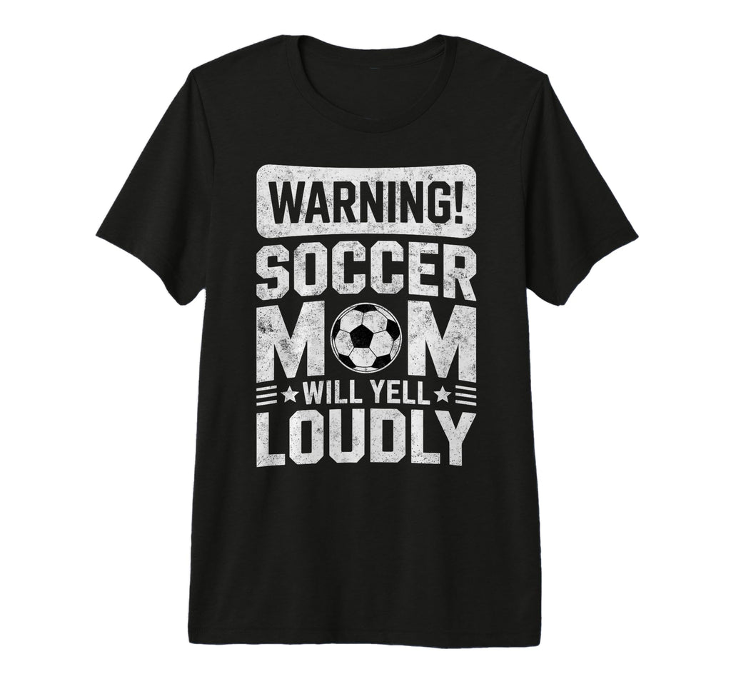Warning Soccer Football Mom Player T-Shirt - Unique Graphic for Adults