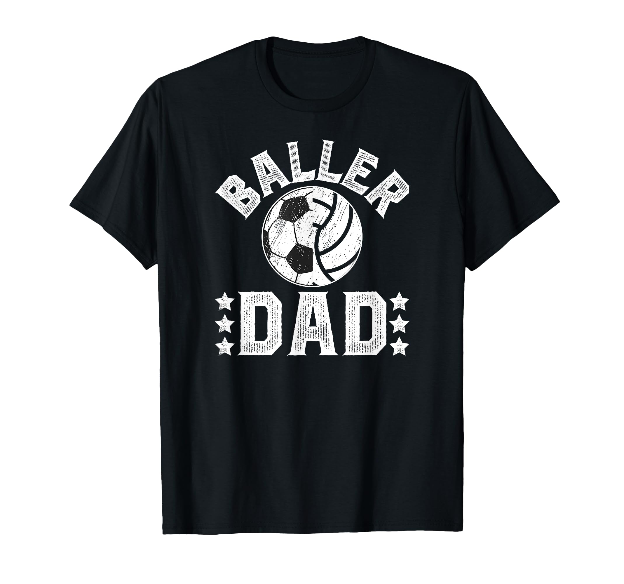 Baller Dad Soccer Volleyball Dad T-Shirt - Unique Graphic Men Women