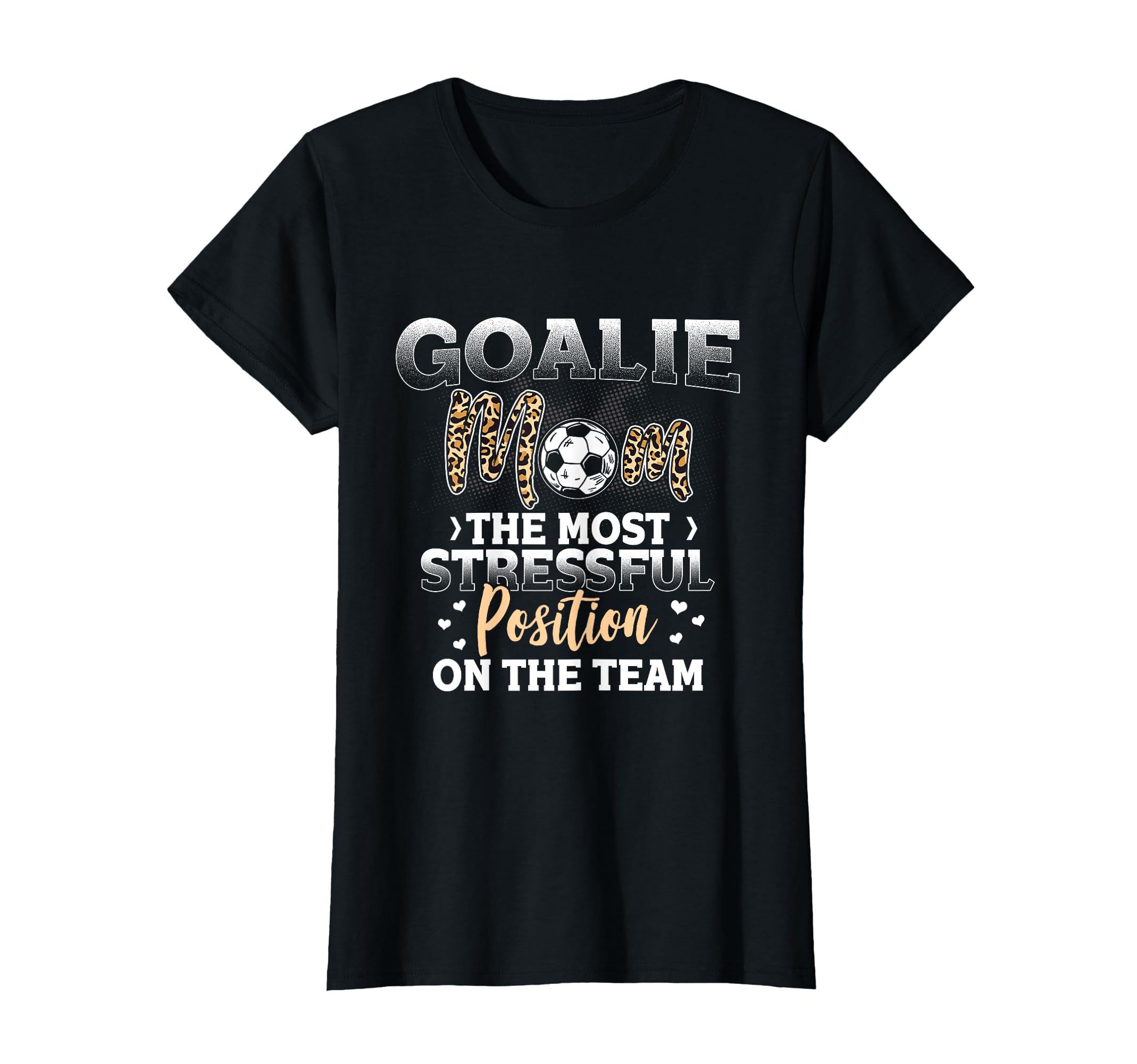 Soccer Lover Leopard Pattern Soccer Mom T-Shirt - Streetwear Style Unisex