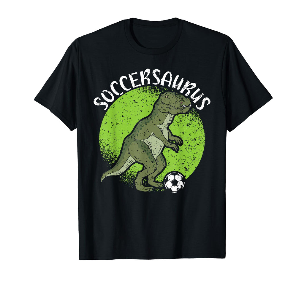 Soccersaurus Dinosaur Goalkeeper T-Shirt - Custom Art Print Men Women