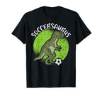 Soccersaurus Dinosaur Goalkeeper T-Shirt - Custom Art Print Men Women