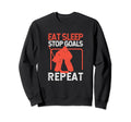 Funny Goalie Soccer Ice Hockey Eat Sweatshirt - Trendy Graphic Men Women