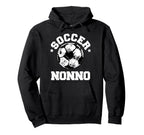 Soccer Nonno Soccer Ball Distressed Hoodie - Novelty Apparel Men Women