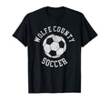 Wolfe County Soccer Distressed 90S T-Shirt - Aesthetic Graphic for Adults