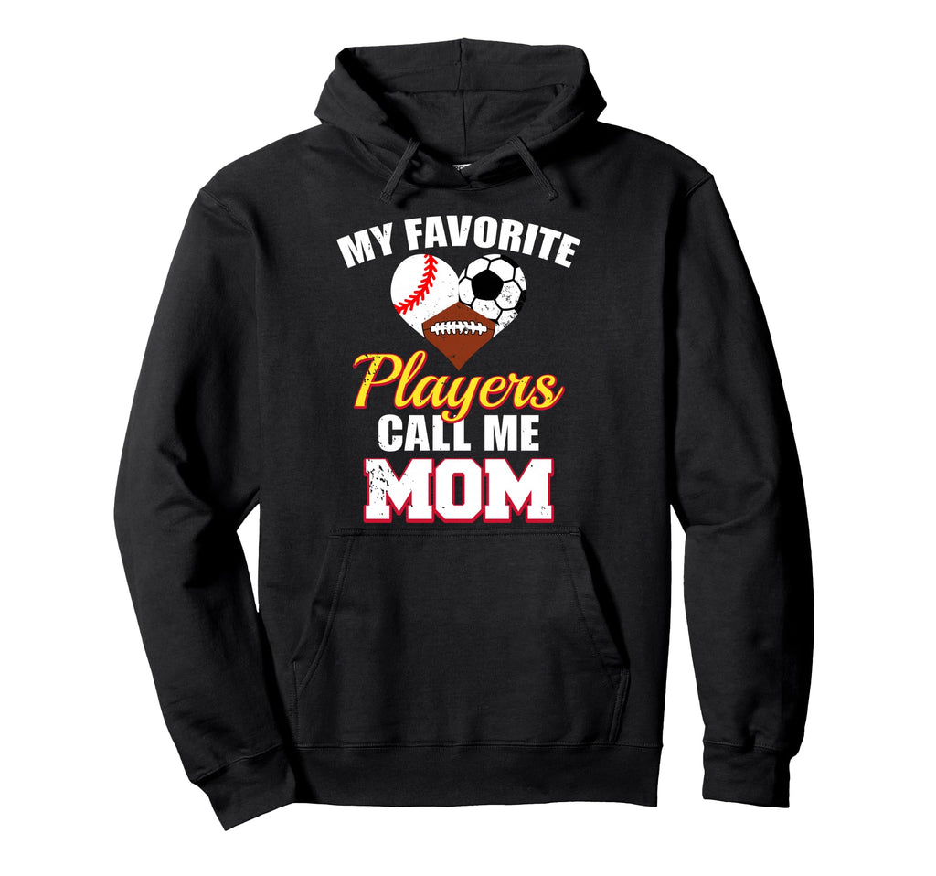 My Favorite Players Call Me Mom Baseball Hoodie - Trendy Graphic Men Women