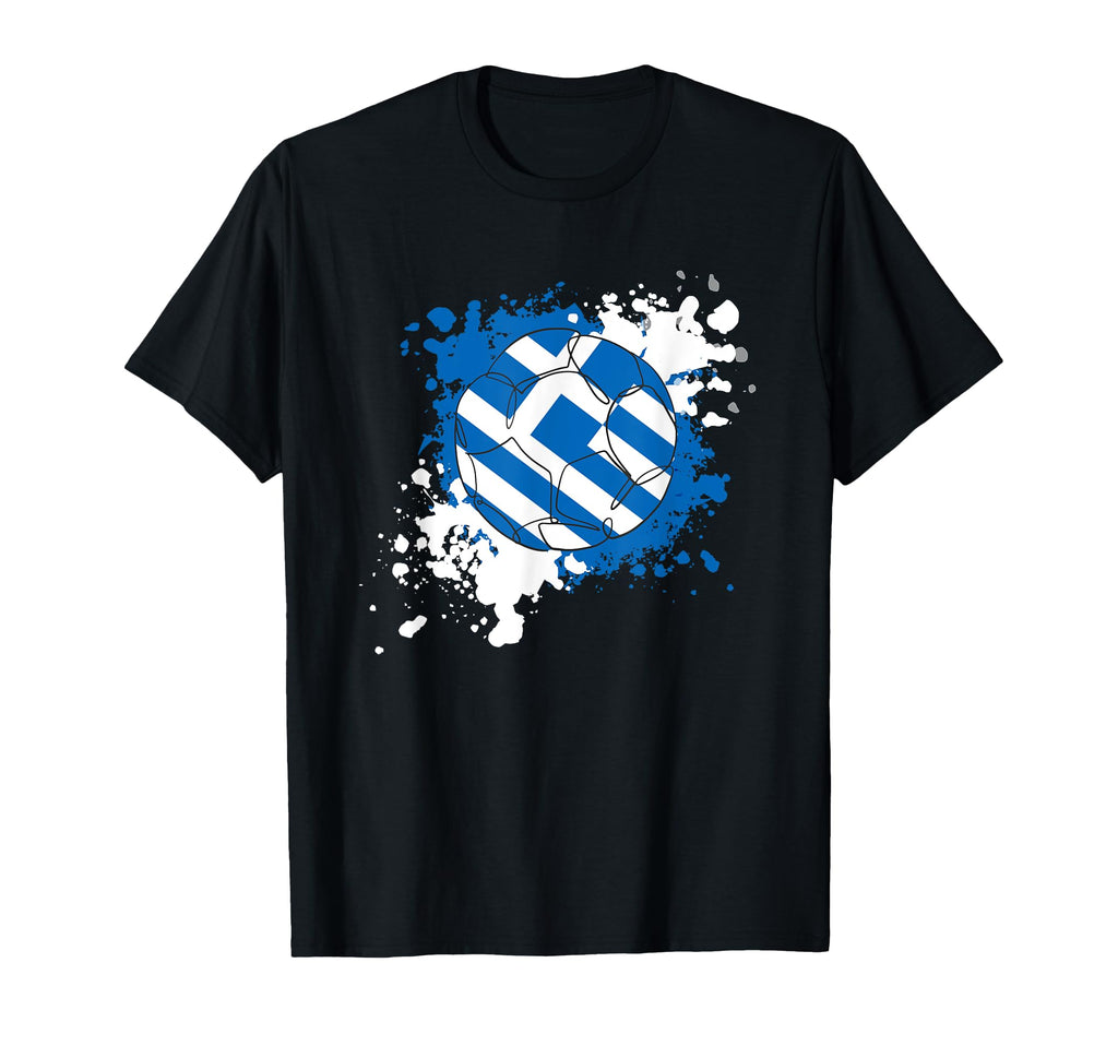 Soccer Ball Flag Greece T-Shirt - Unique Graphic Unisex