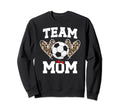Team Mom Heart Soccer Team Mom Soccer Sweatshirt - Graphic Print Unisex
